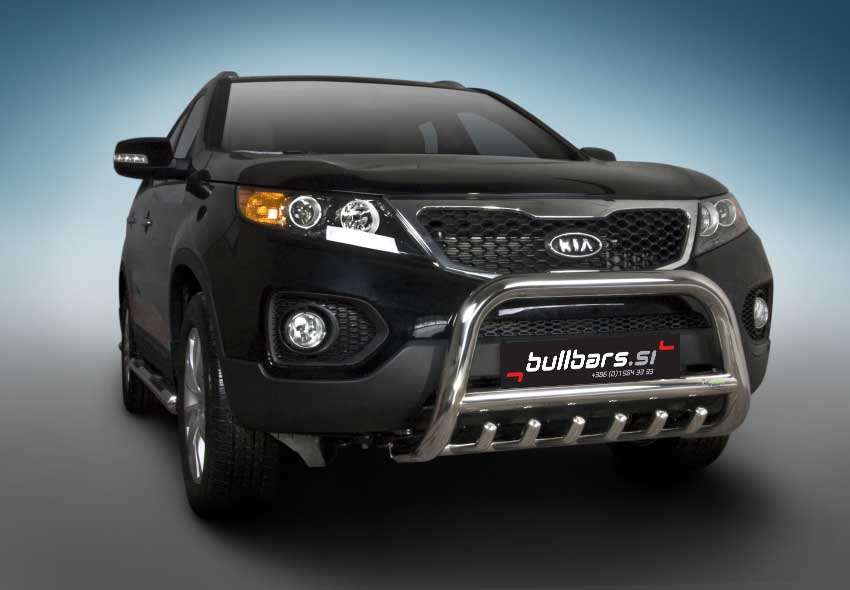 EU INOX bull bar fi70 z zaščitnimi cevkami Kia Sorento (20092012