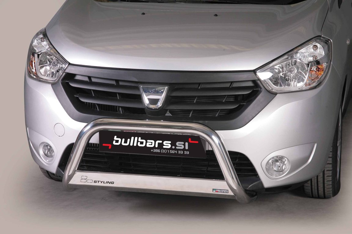 dacia-dokker-eu-inox-bull-bar-fi63.jpg EU INOX bull bar fi63 - Dacia Dokker (2012-) - slika 1