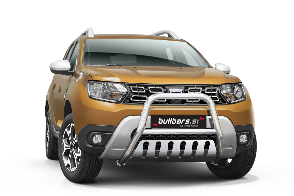 dacia-duster-eu-inox-bull-bar-fi60-z-zaitno-ploo.jpg EU INOX bull bar fi60 z zaščitno ploščo - Dacia Duster (2018-2021) - slika 1