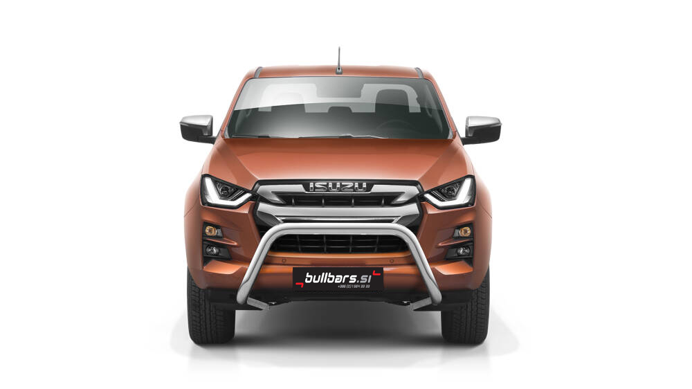 isuzu-d-max-eu-inox-bull-bar-fi70-brez-prene-cevi.jpg EU INOX bull bar fi70 brez prečne cevi - Isuzu D-MAX (2020-2024) - slika 1
