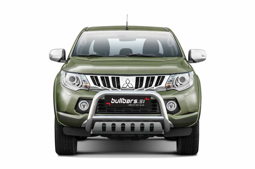 mitshubishi-l200-eu-inox-bull-bar-fi70-z-zascitno-.jpg EU INOX bull bar fi70 z zaščitno ploščo - Mitsubishi L200 (2015-2019) - slika 1