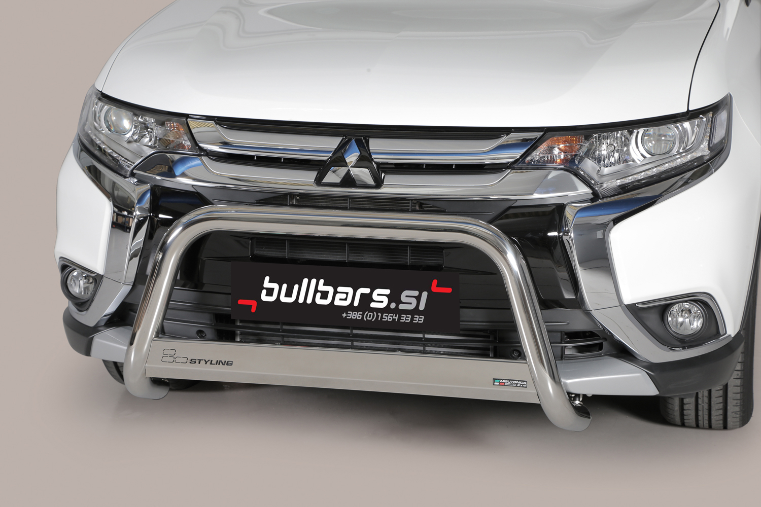 EU INOX bull bar fi63 Mitsubishi Outlander (20152018) Kogovšek Trzin