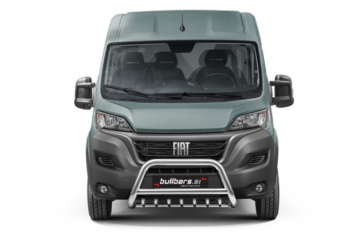 EU INOX bull bar fi70 z zaščitnimi cevkami - Peugeot Boxer (2014-2024) - slika 1