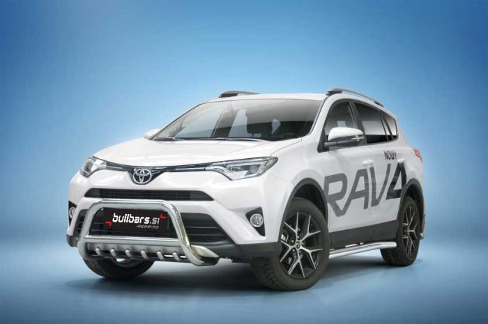 EU INOX bull bar fi70 z zaščitnimi cevkami - Toyota Rav 4 (2016-2019) - slika 1