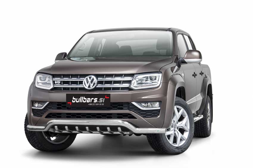 volkswagen-amarok-eu-inox-spodaj-bull-bar-fi70-s-c.jpg EU INOX bull bar fi70 spodaj s cevkami - Volkswagen Amarok (2016-) - slika 1
