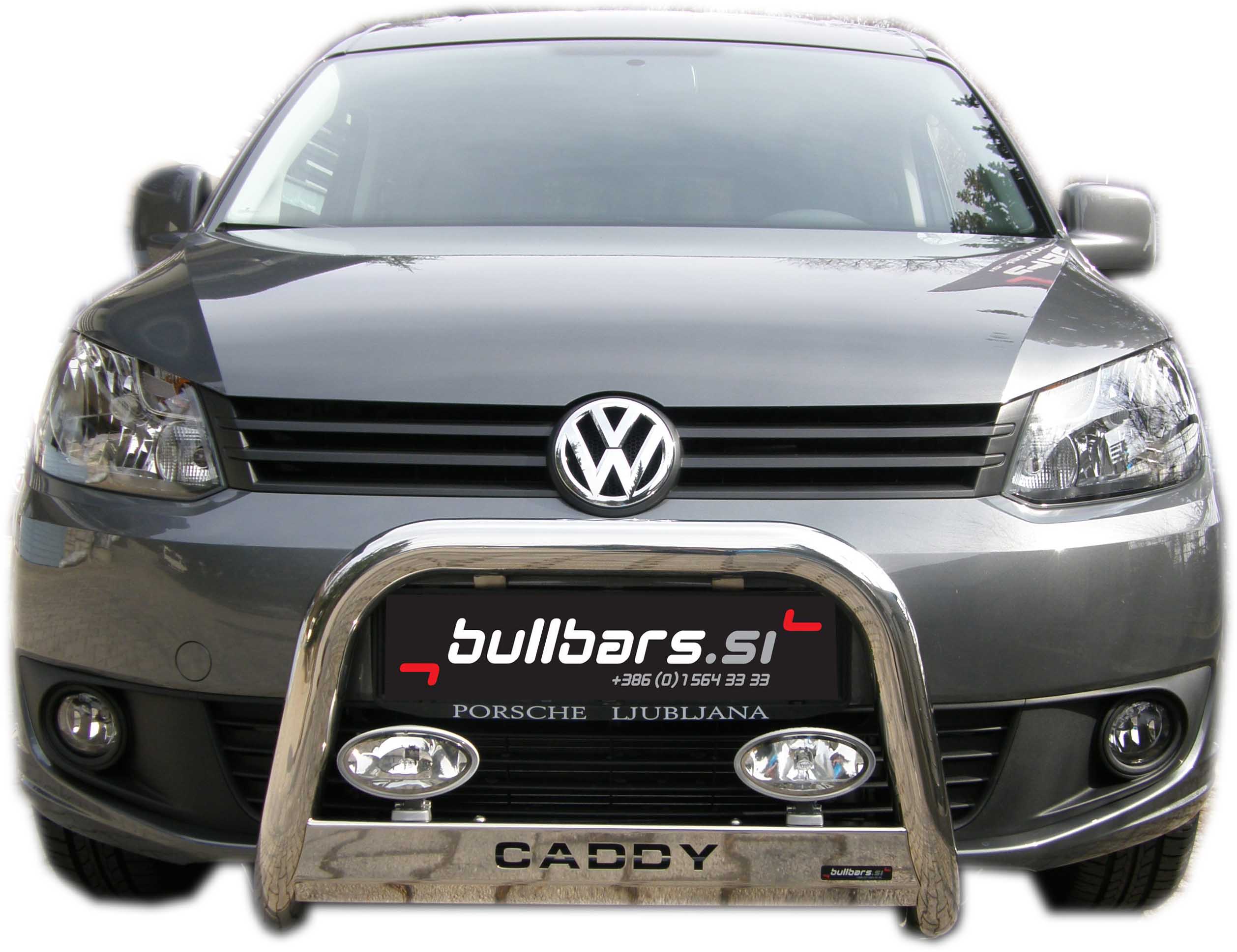 EU INOX bull bar fi63 z napisom CADDY Volkswagen Caddy (20102015