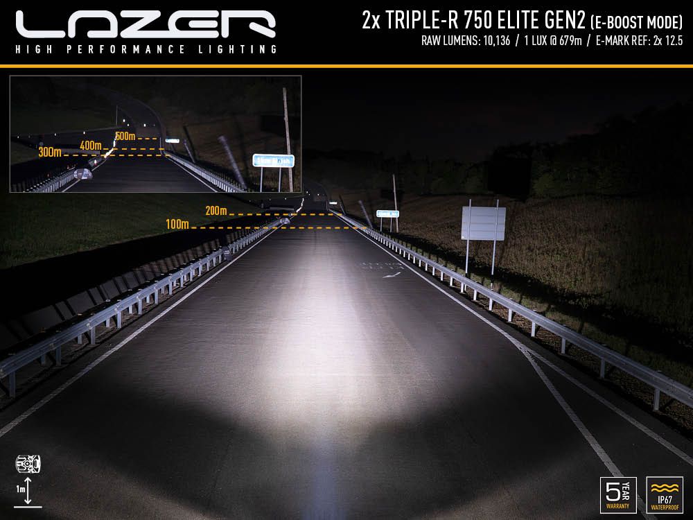 LED dolge luči LAZER Kit - Toyota Hi Lux - TRIPEL-R 750 Elite (2021-) - slika 2