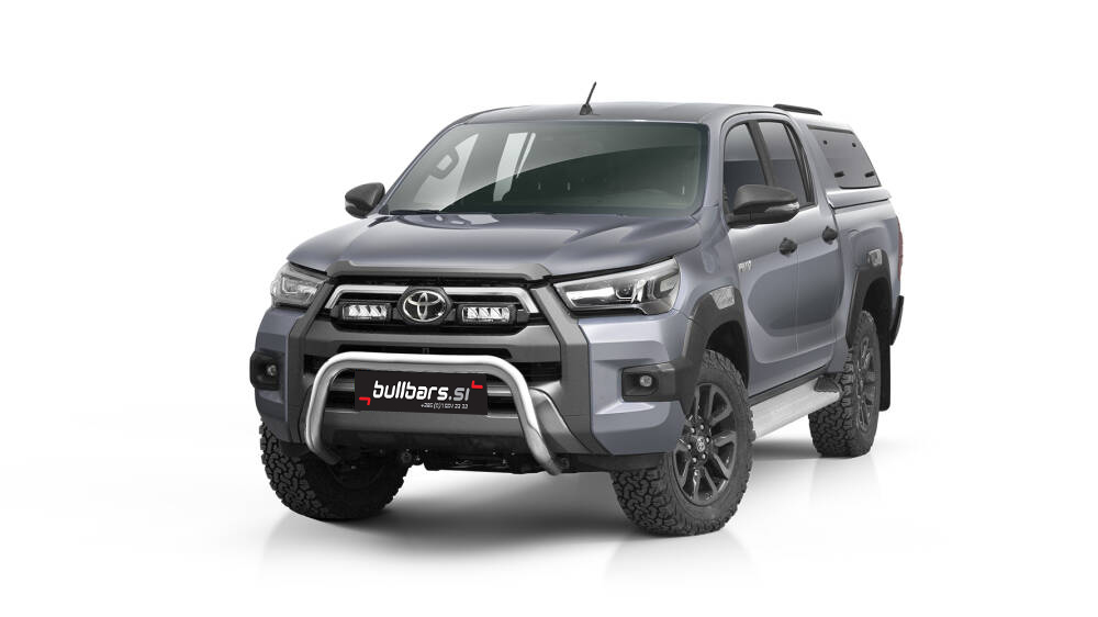 5 INVINCIBLE EU INOX bull bar fi70 brez prečne cevi – Toyota Hi lux (2021-) - slika 1