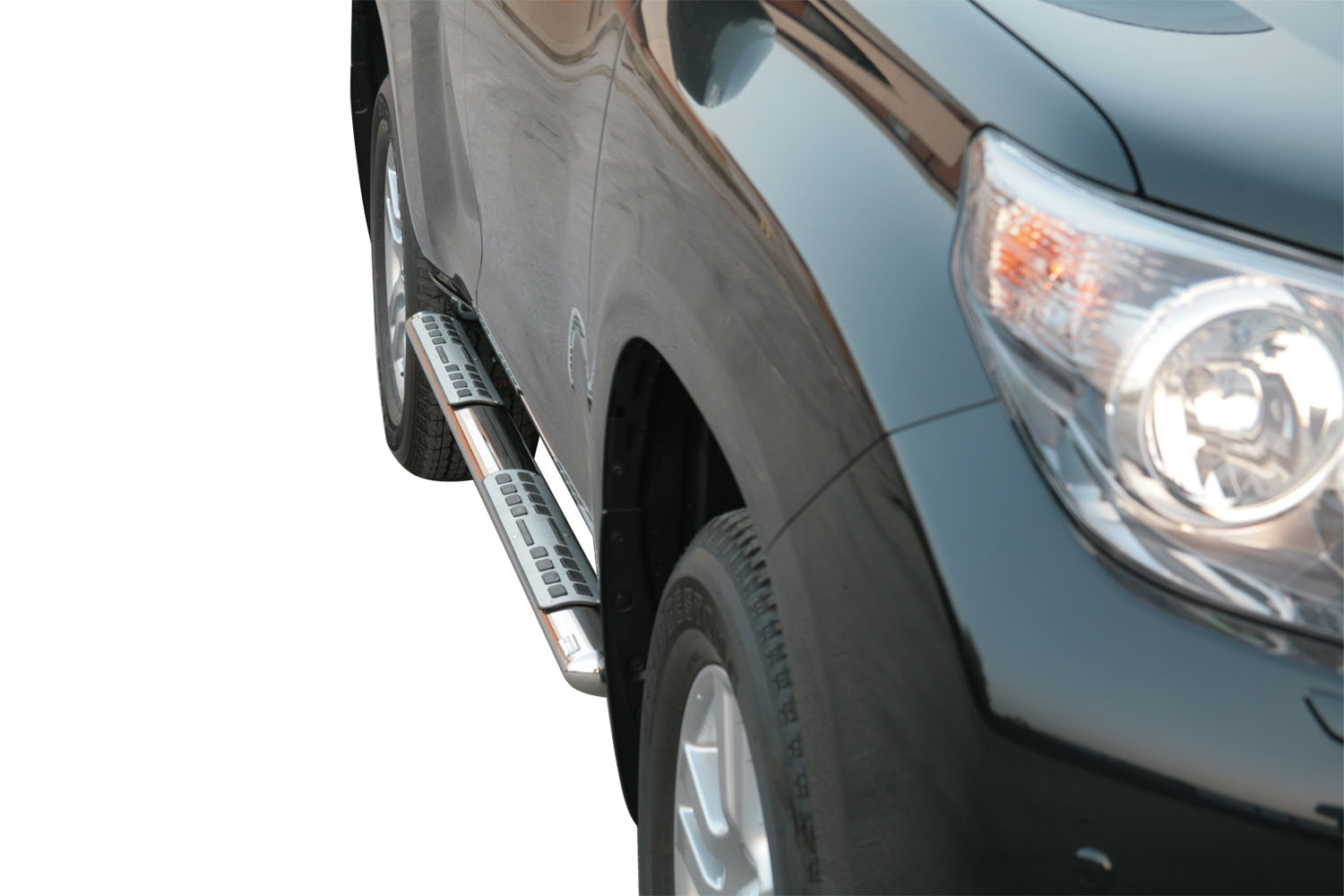 dsp-255-ix9138 EU INOX ovalne stopnice s pohodno gumo – Toyota Land cruiser 150 5 vrat (2009-2013) - slika 1