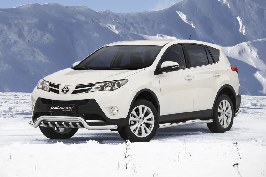 low_bullbar_with_pipes EU INOX bull bar fi70 spodaj z zaščitnimi cevkami - Toyota Rav 4 (2013-2016) - slika 1