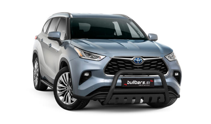 EU INOX bull bar fi70 z zaščitno ploščo – Toyota Highlander (2020-) - slika 2