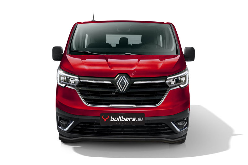 Renault_Trafic_bull_bar_7 EU INOX bull bar fi60 spodaj / BLACK - Renault Trafic (2021-) - slika 1