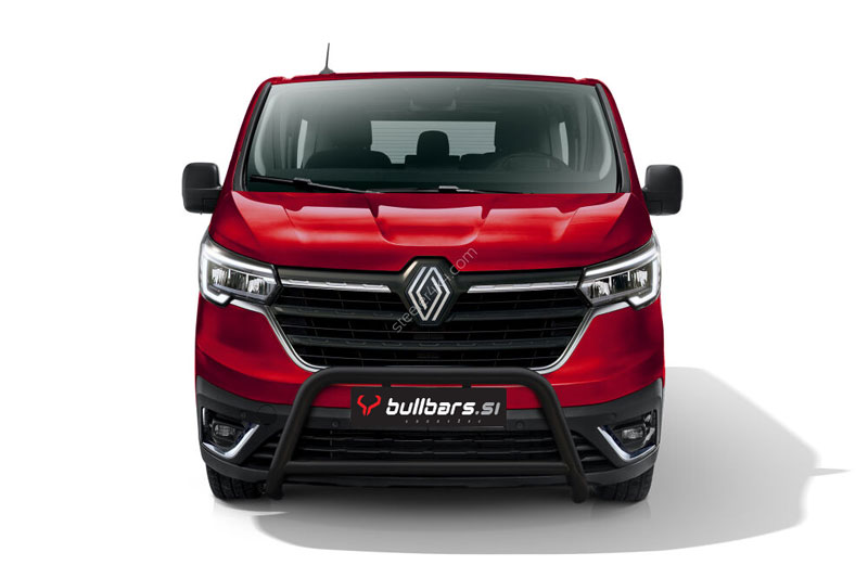 renault_Trafic_bull_bar_8 EU INOX bull bar fi60 s prečno cevjo / BLACK - Renault Trafic (2021-) - slika 1