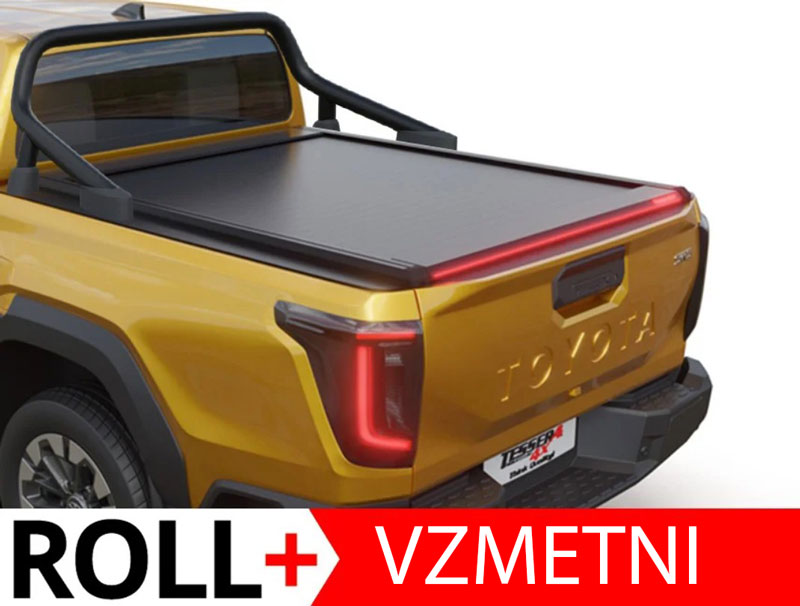 toyota_hilux_26_rolo_z_rollbar_vzmetni Aluminijast rolo Roll + / za vozila z originalnim Roll barom / VZMETNI / – Toyota Hi lux (2026-) - slika 1